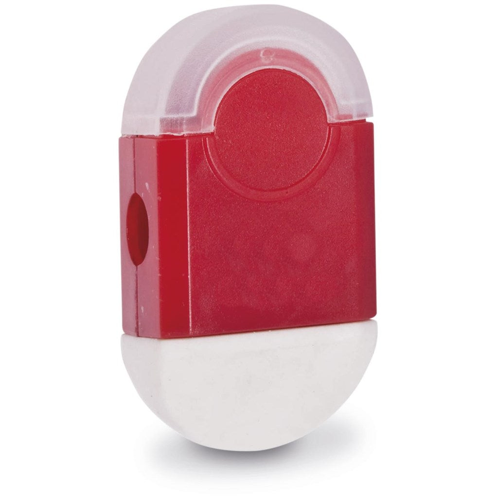 Duo Eraser & Sharpener - Solid White