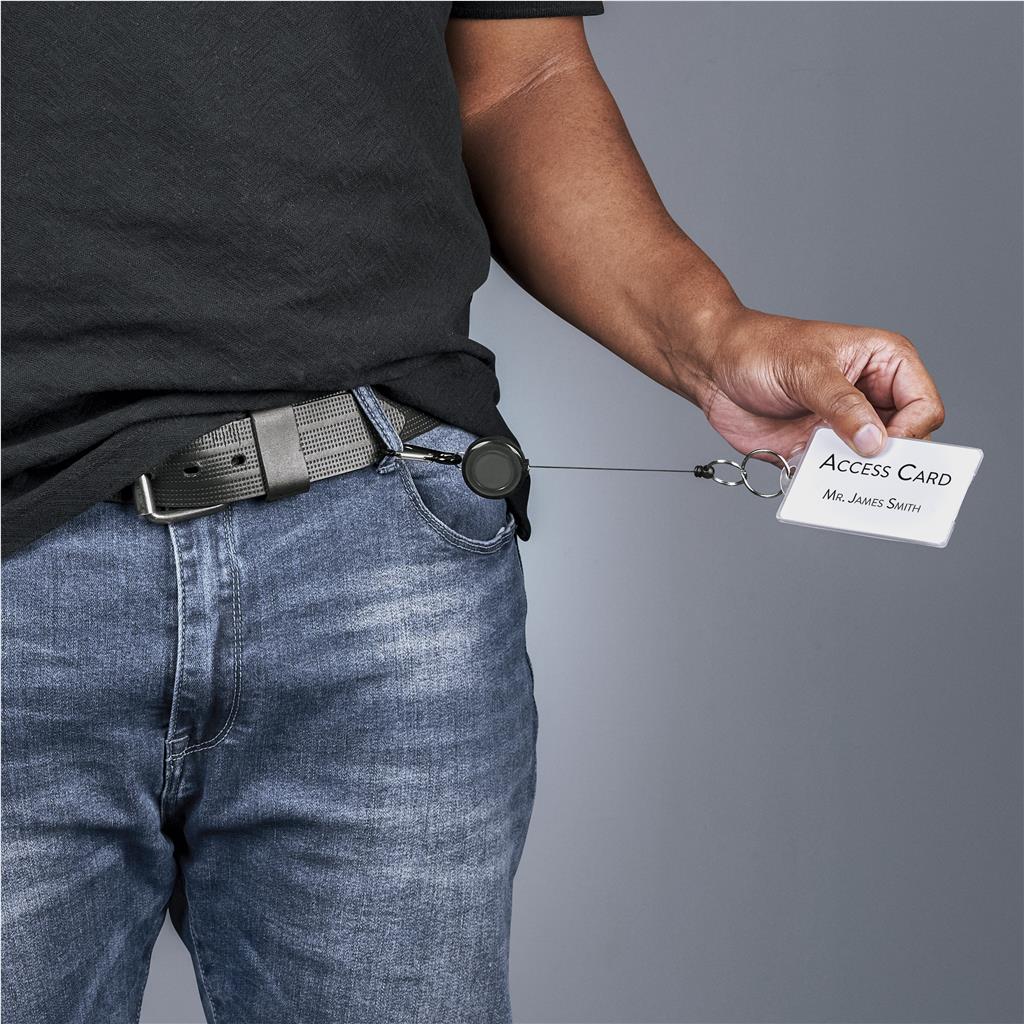 Swipe Retractable Badge Reel with Carabiner