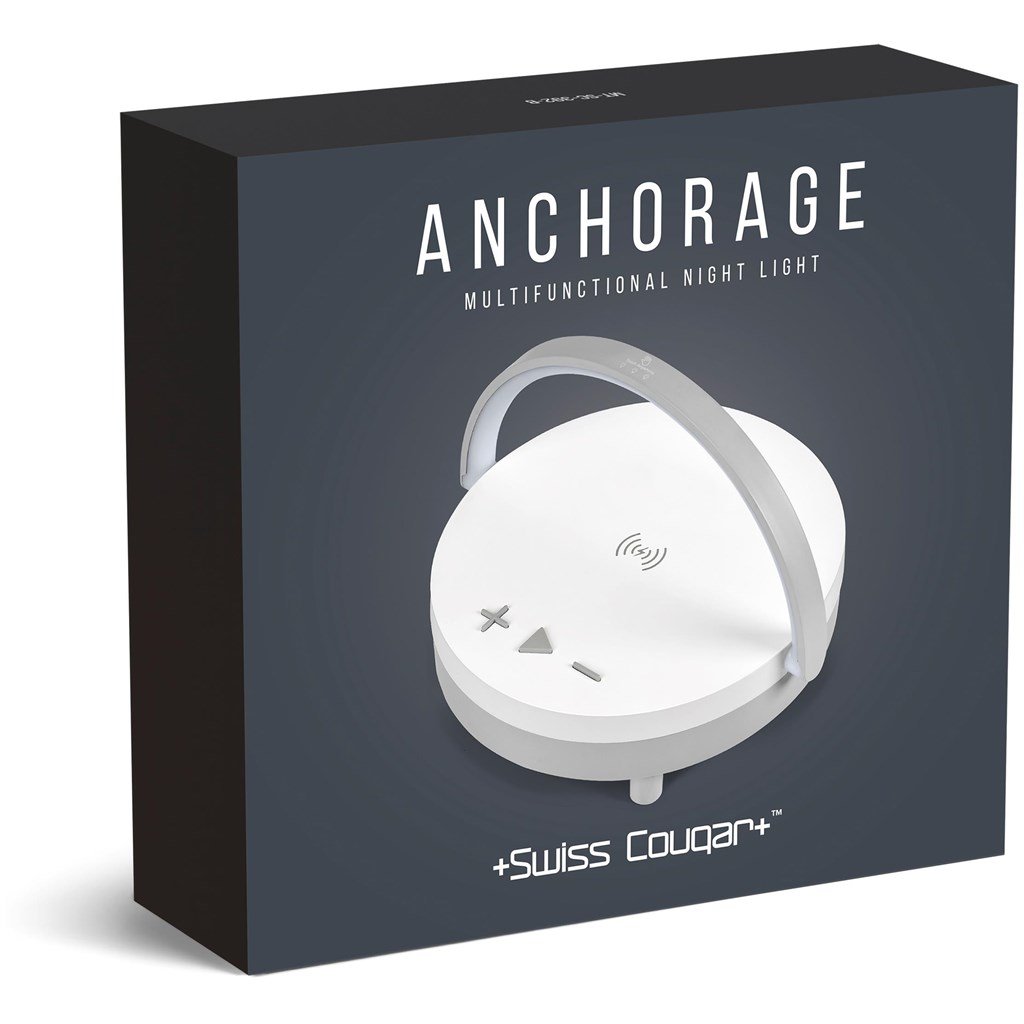 Anchorage Bluetooth Speaker, Wireless Charger & Night Light