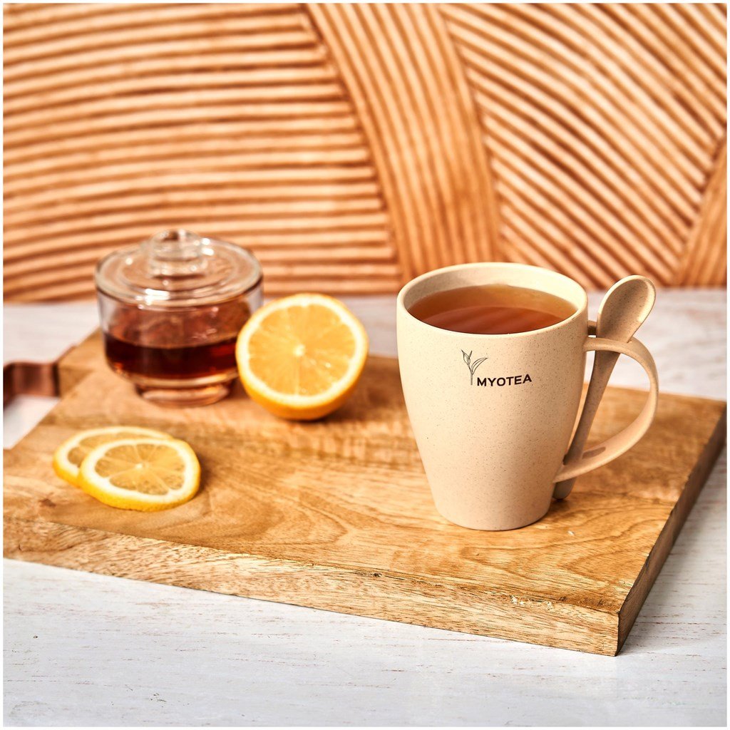 Kawai Wheat Straw Mug & Spoon - 350ml