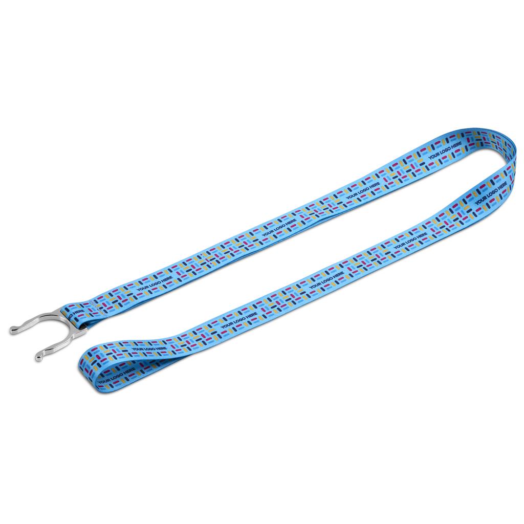 Aqua Double-Sided Crossbody Bottle Lanyard - Sample