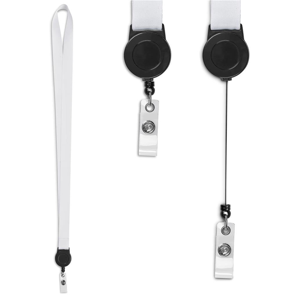 Sample Retractable Badge Reel Single-Sided Sublimation Satin Lanyard