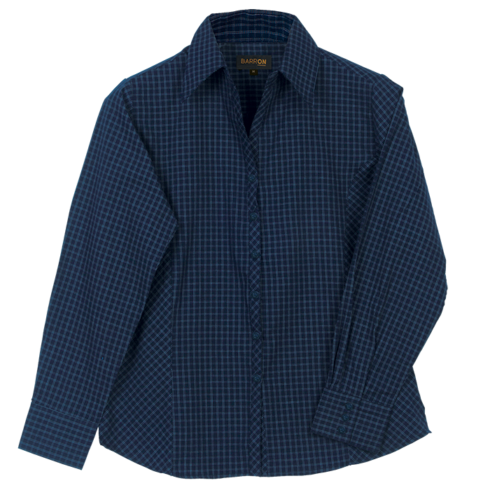 Ladies Pioneer Check Blouse Long Sleeve