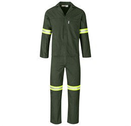 Acid Resistant Polycotton Conti Suit - Reflective Arm & Legs - Yellow Tape-