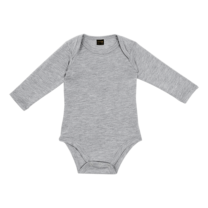 Creative Long Sleeve Baby Growers Grey / to 3months