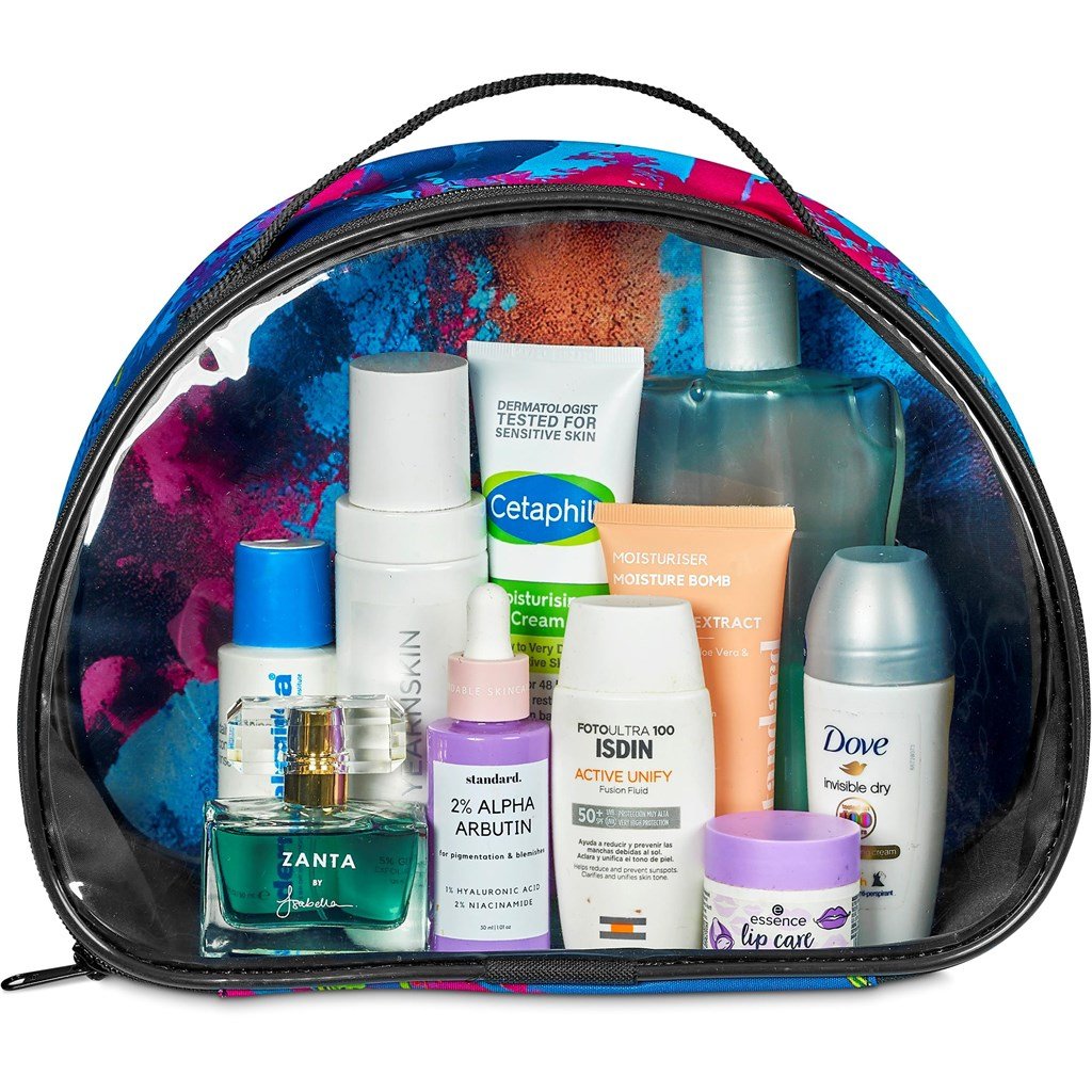 Custom Aloe Toiletry Bag With PVC Front Window - Bags,Custom and Cosmetic Bags