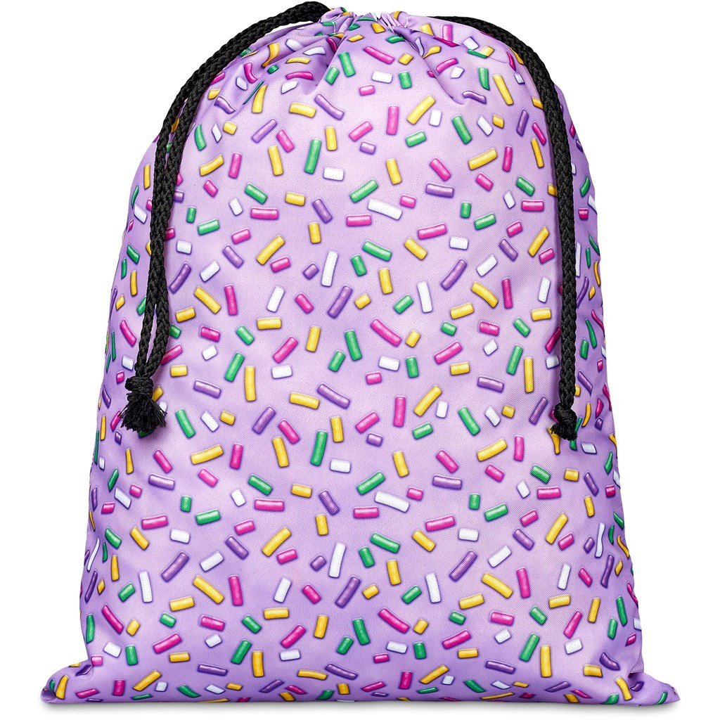 Custom Benguela Jumbo Polyester Drawstring Pouch BLACK - Bags and Backpacks,Custom Backpacks