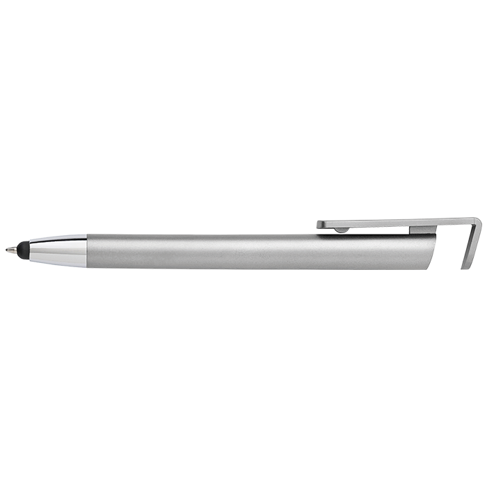 3 in 1 Ballpoint Pen with Stylus and Phone Stand Silver / STD / Regular - Writing Instruments