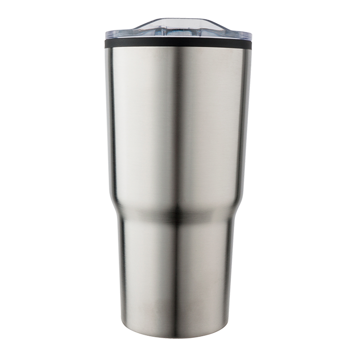 590ml Stainless Steel Mug With Clear Lid Silver / STD / Regular - Drinkware