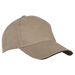 6 Panel Sandwich Peak Cap Khaki/Black / STD / Regular - Caps