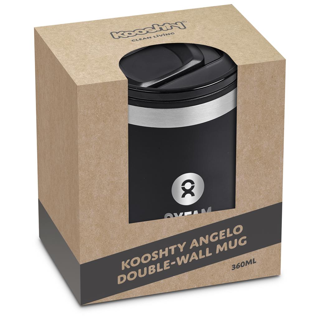 Angelo Stainless Steel & Plastic Double-Wall Mug – 360ml - Travel Mugs and Tumblers,Drinkware