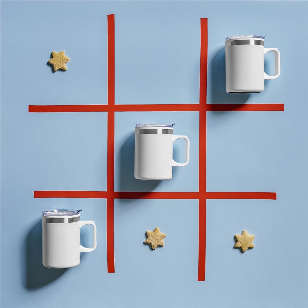 Angelo Stainless Steel & Plastic Double-Wall Mug – 360ml - Travel Mugs and Tumblers,Drinkware