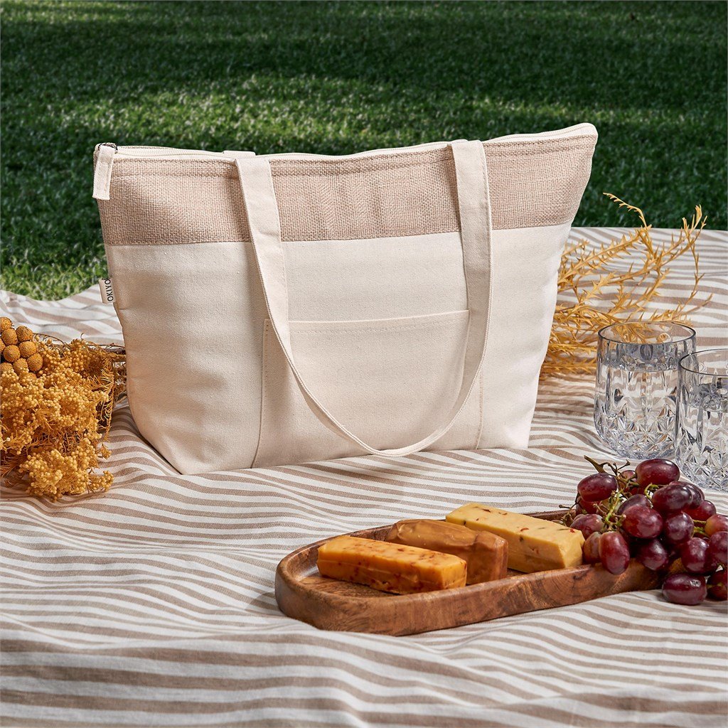 Arshi Cotton & Jute 12 Can Lunch Cooler NATURAL - Coolers,Cooler Bags,Eco-Friendly,Jute Products,Ideas for Summer,Coolers and Lunchware