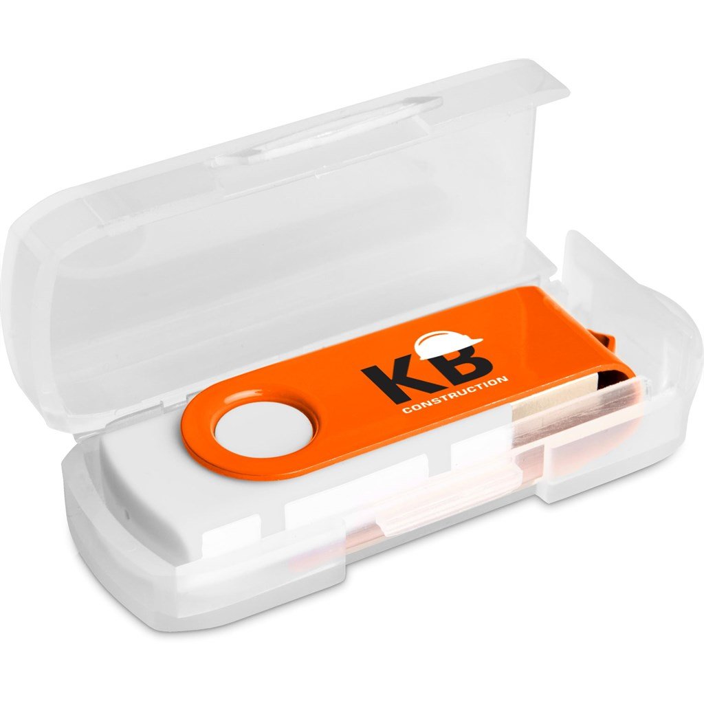 Axis Gyro White Flash Drive - 8GB - Drives,Flash Drives