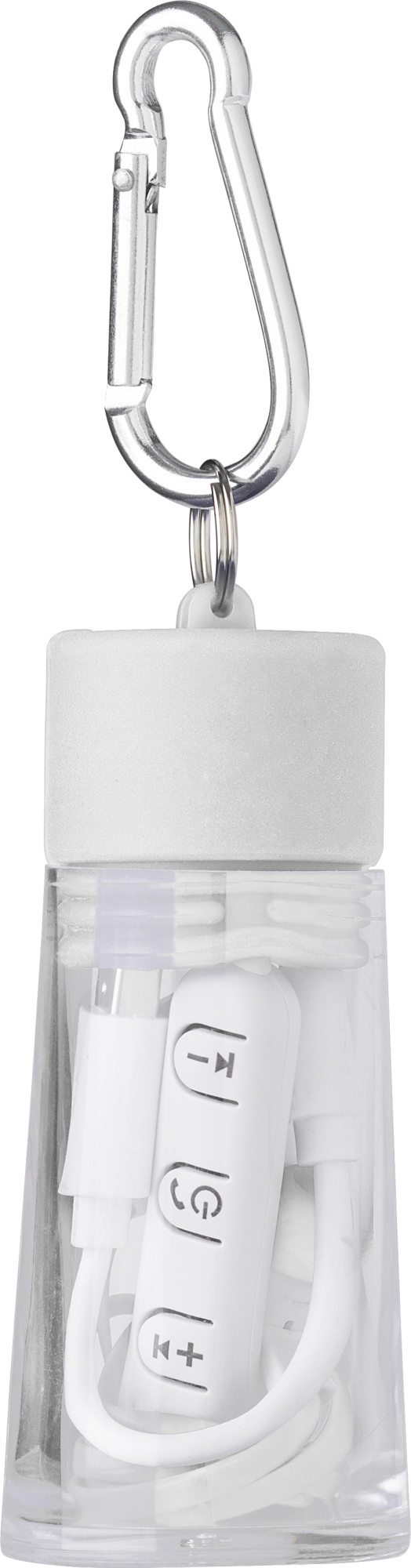 Bluetooth Earphones In Plastic Case White / STD / Last Buy - Technology
