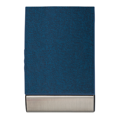 Business Card Case with PU Finish Blue / STD / Last Buy - Office Accessories