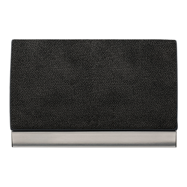 Business Card Case with Velvet Inner Lining Black / STD / Last Buy - Office Accessories