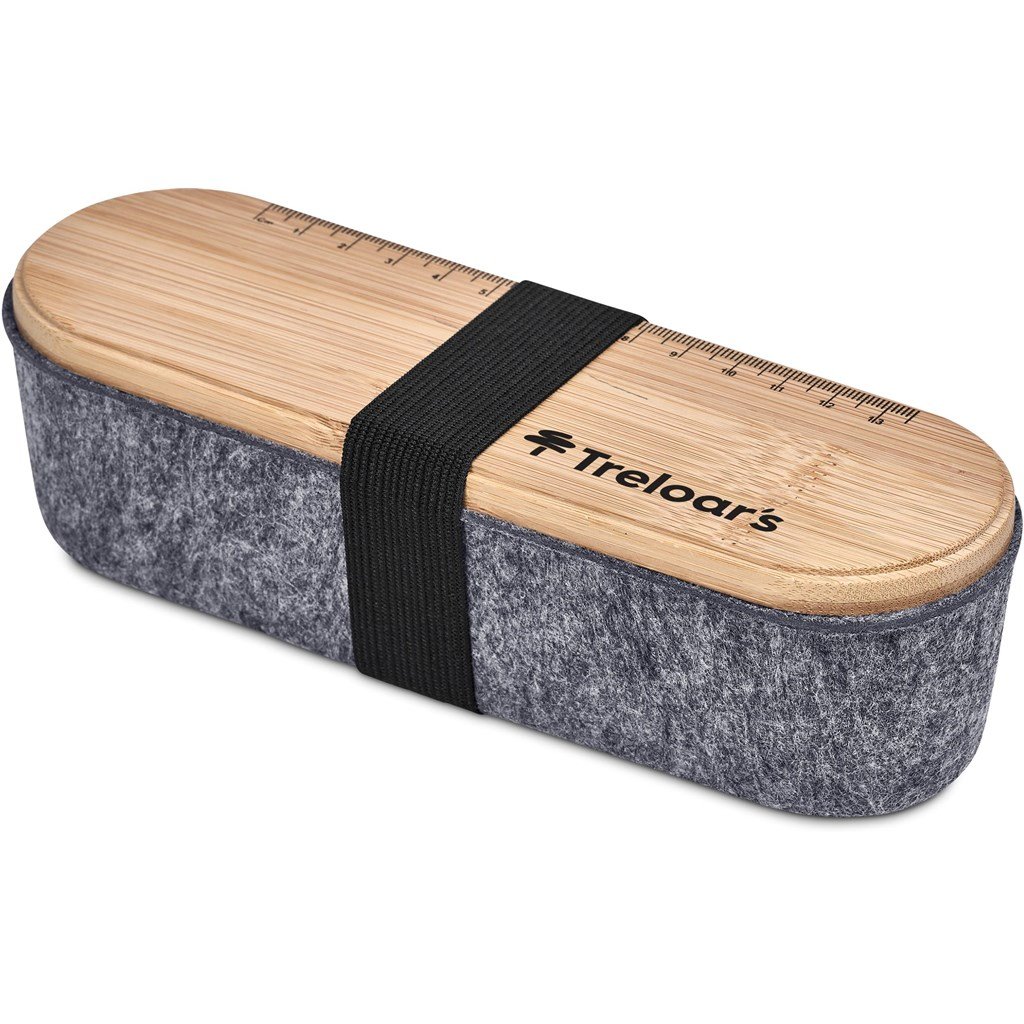 Byoga Recycled PET Felt & Bamboo Stationery Case GREY - Stationery,Bamboo Products,Recycled Products,Stationery,Recycled