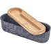 Byoga Recycled PET Felt & Bamboo Stationery Case GREY - Stationery,Bamboo Products,Recycled Products,Stationery,Recycled