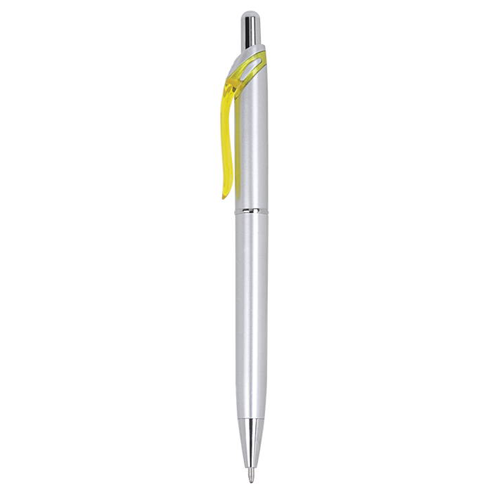 Colourful Clip Ballpoint Pen Yellow / STD / Last Buy - Writing Instruments