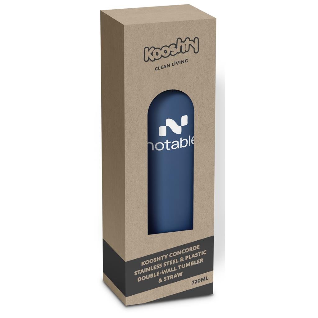 Concorde Stainless Steel & Plastic Double-Wall Tumbler Straw - 720ml - Travel Mugs and Tumblers,Ideas for Summer,Drinkware