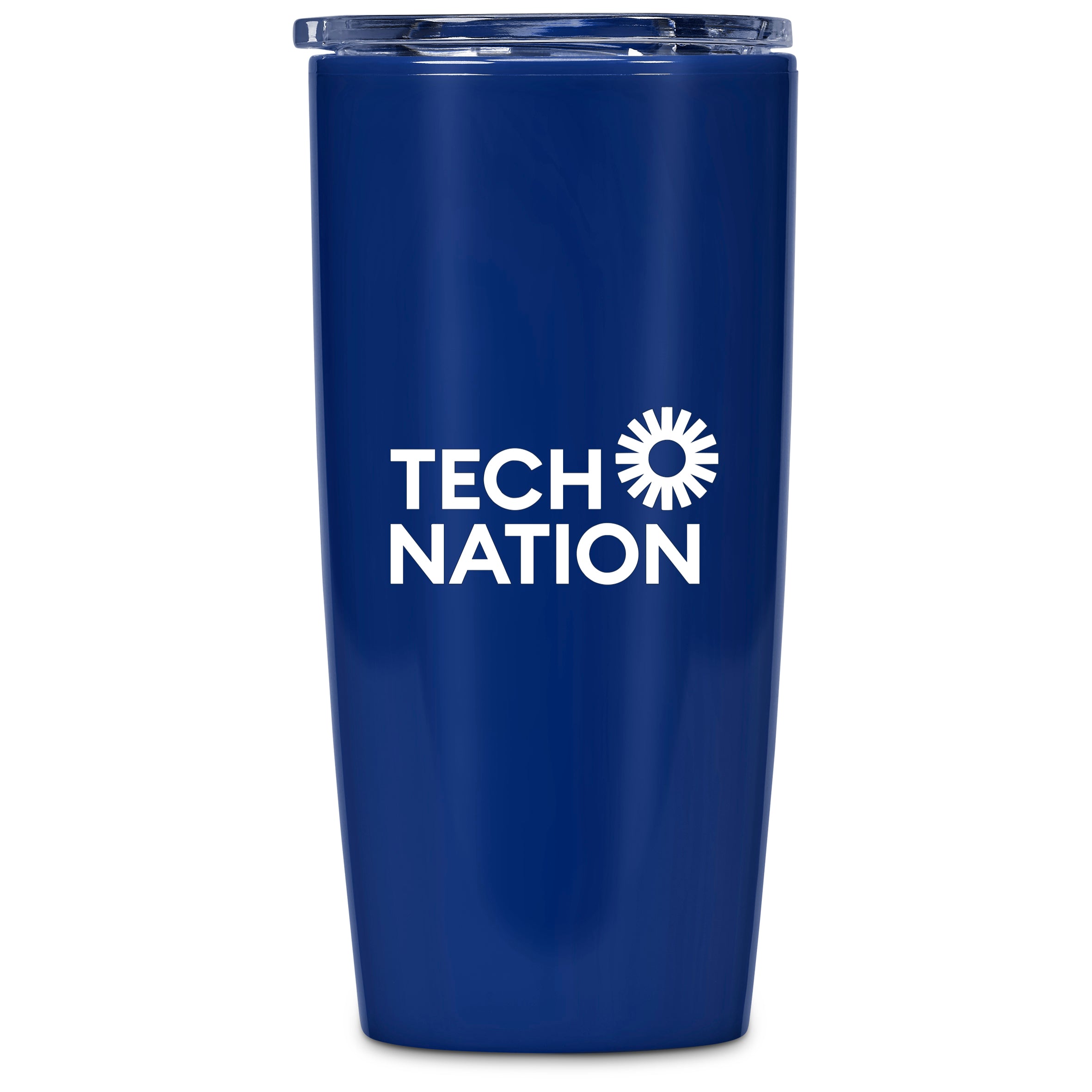 Daytona Plastic 2-in-1 Double-Wall Tumbler & Straw - 600ml Navy / N