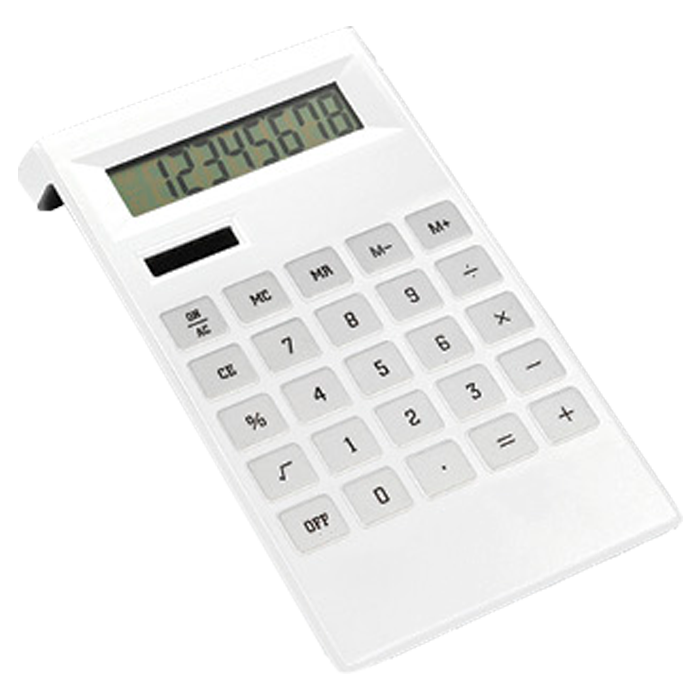 Dual Powered Calculator White / STD / Last Buy - Office Accessories