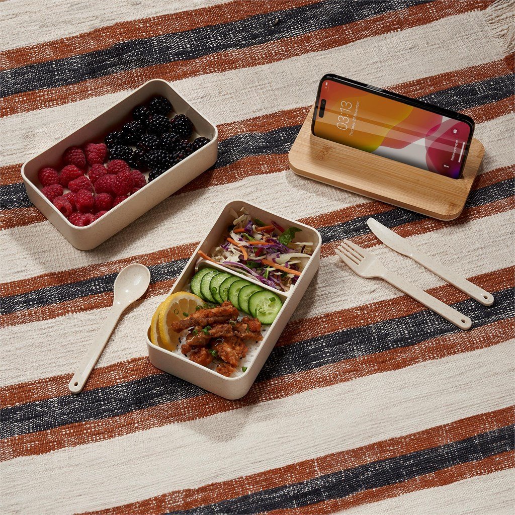 Dura Wheat Straw & Bamboo Lunch Box Set NATURAL - Foodware,Eco-Friendly,Wheat Products,Ideas for Work