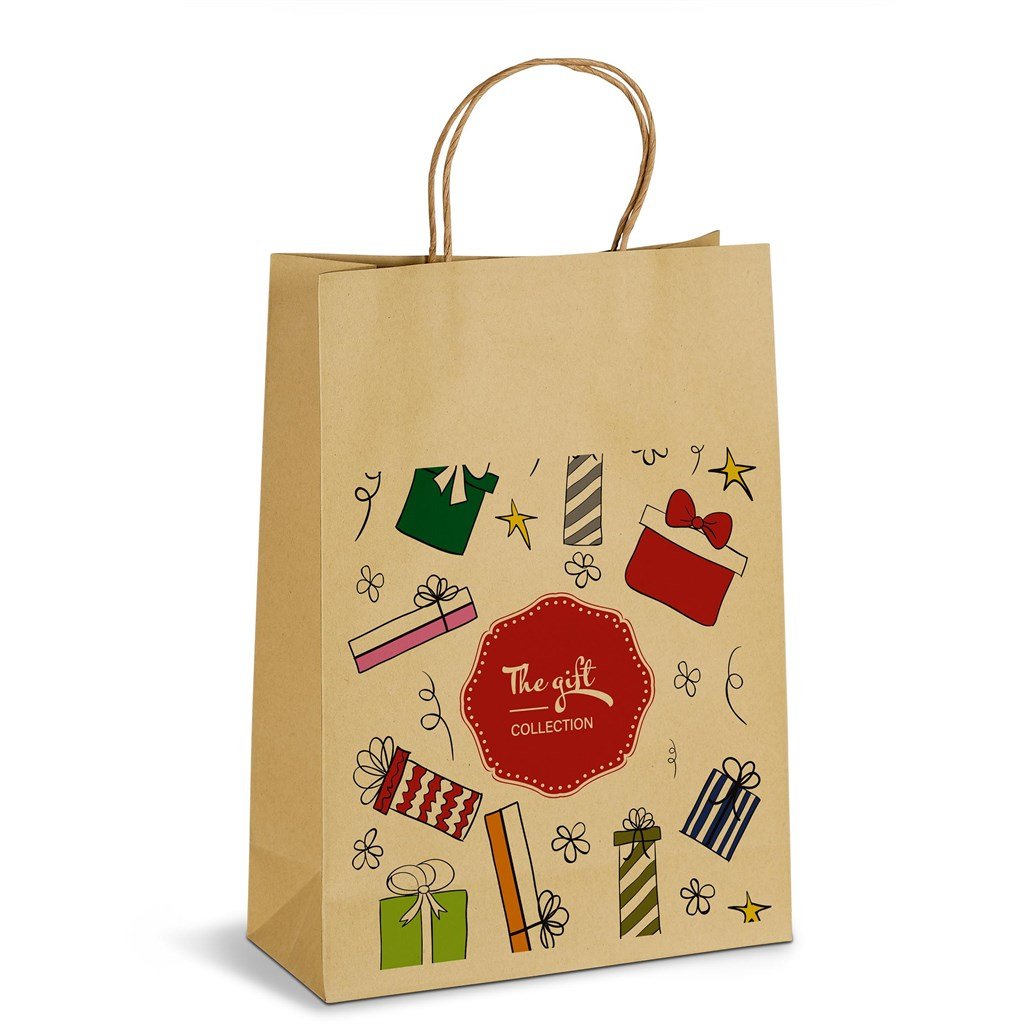 Custom Ecological Maxi Gift Bag 150gsm Natural / NT - Bags