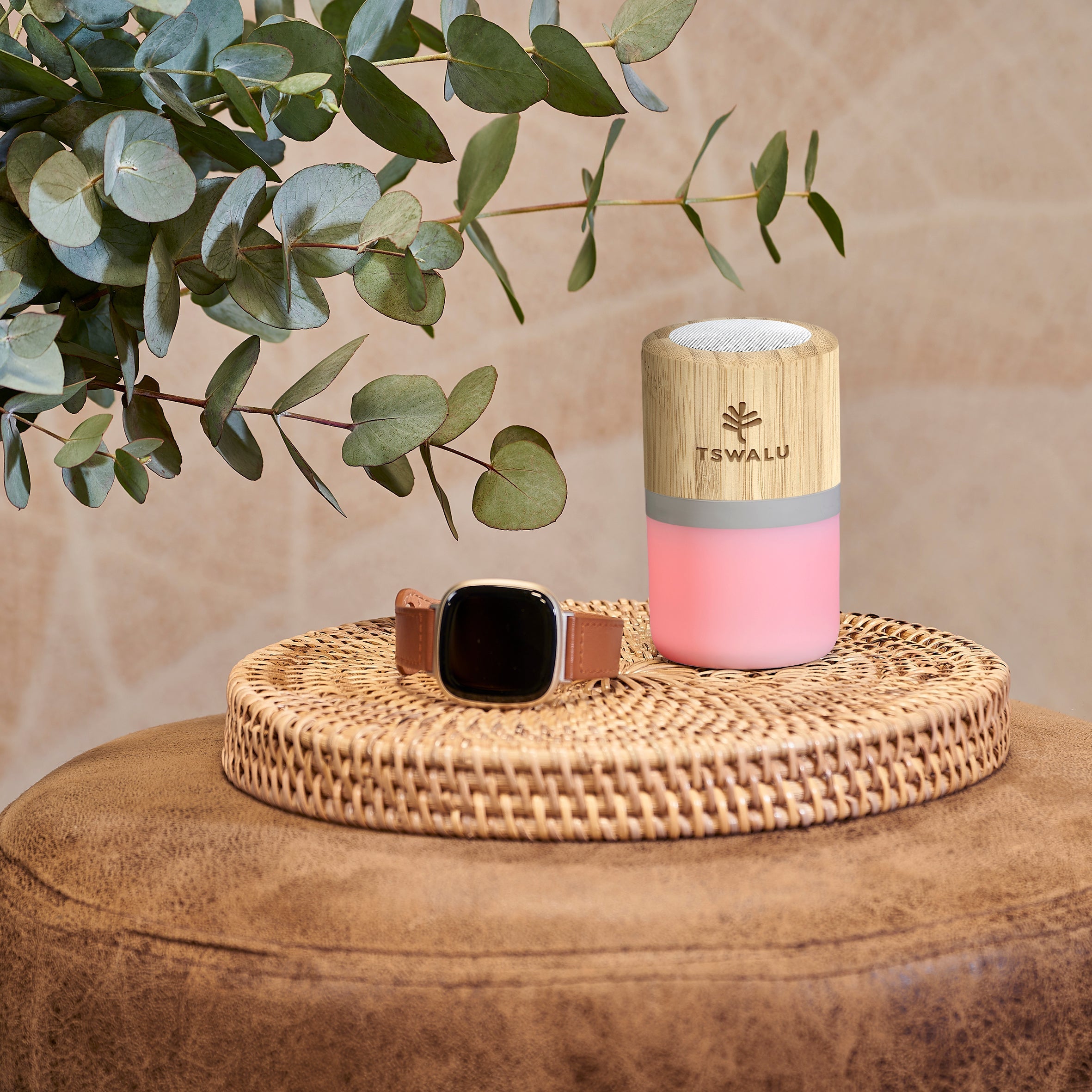 Heiwa Bamboo Bluetooth Speaker & Night Light Natural / NT - Speakers