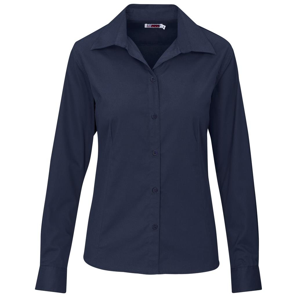 Ladies Long Sleeve Cotton Twill Moderna Shirt S / NAVY - Lounge Shirts,New Clothing 2025