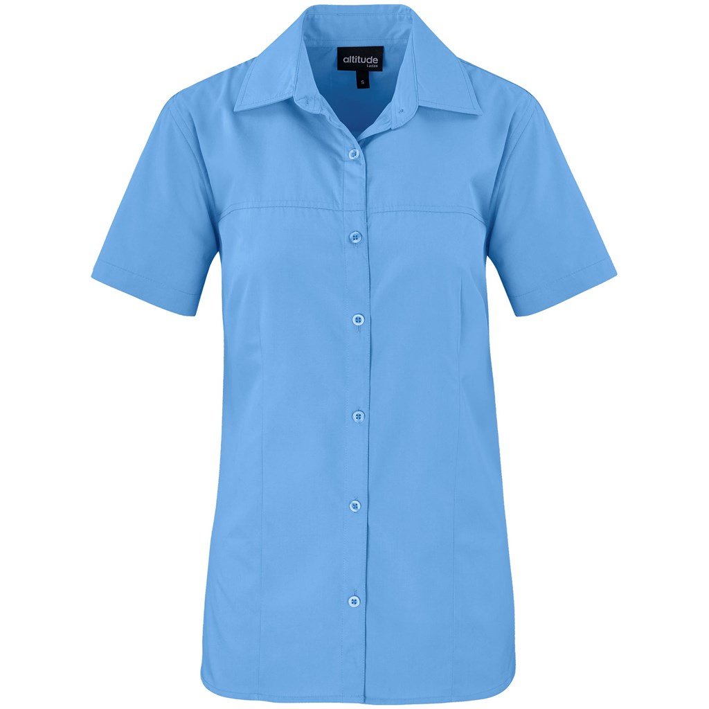 Ladies Short Sleeve Empire Shirt 3XL / Sky Blue / SB
