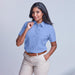 Ladies Short Sleeve Oxford Shirt - Lounge Shirts