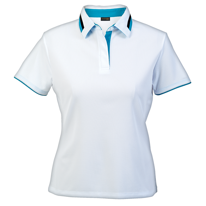 Ladies Vital Golf Shirt White/Blue/Black / XS / Regular - Shirts