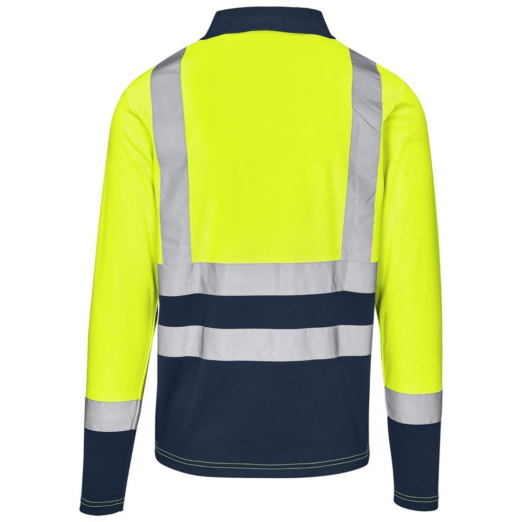 Long Sleeve Surveyor Two-Tone Hi-Viz Golf Shirt - Shirts
