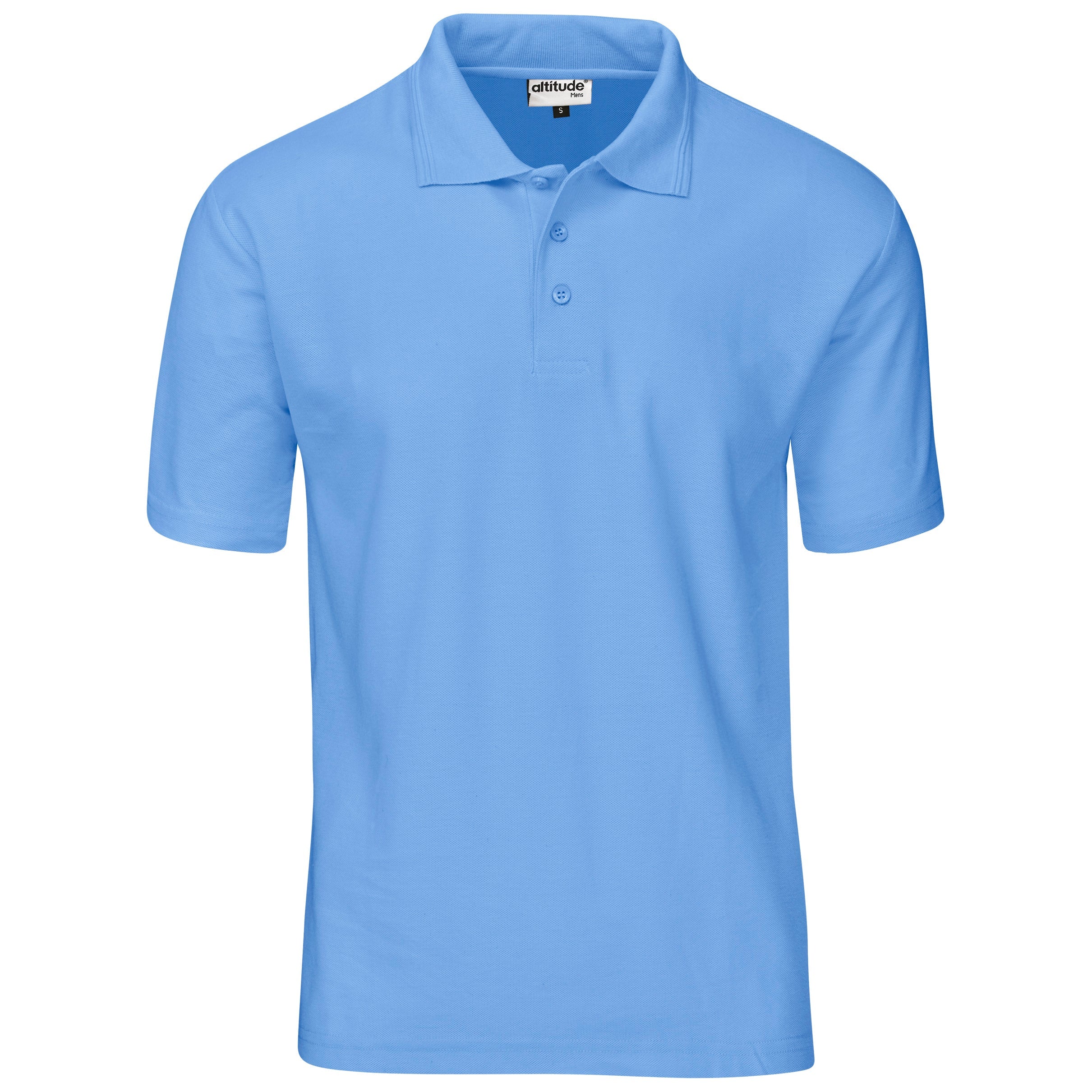 Mens Basic Pique Golf Shirt L / Light Blue / LB