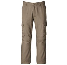 Mens Cargo Zip Off Pants-Pants-30-Brown-BN