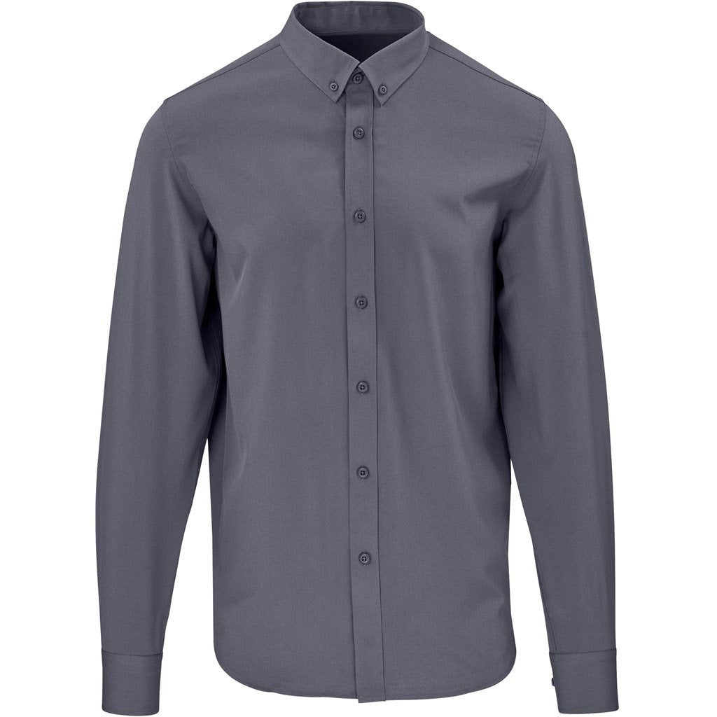 Mens Long Sleeve Sorrento Shirt S / CHARCOAL - Lounge Shirts
