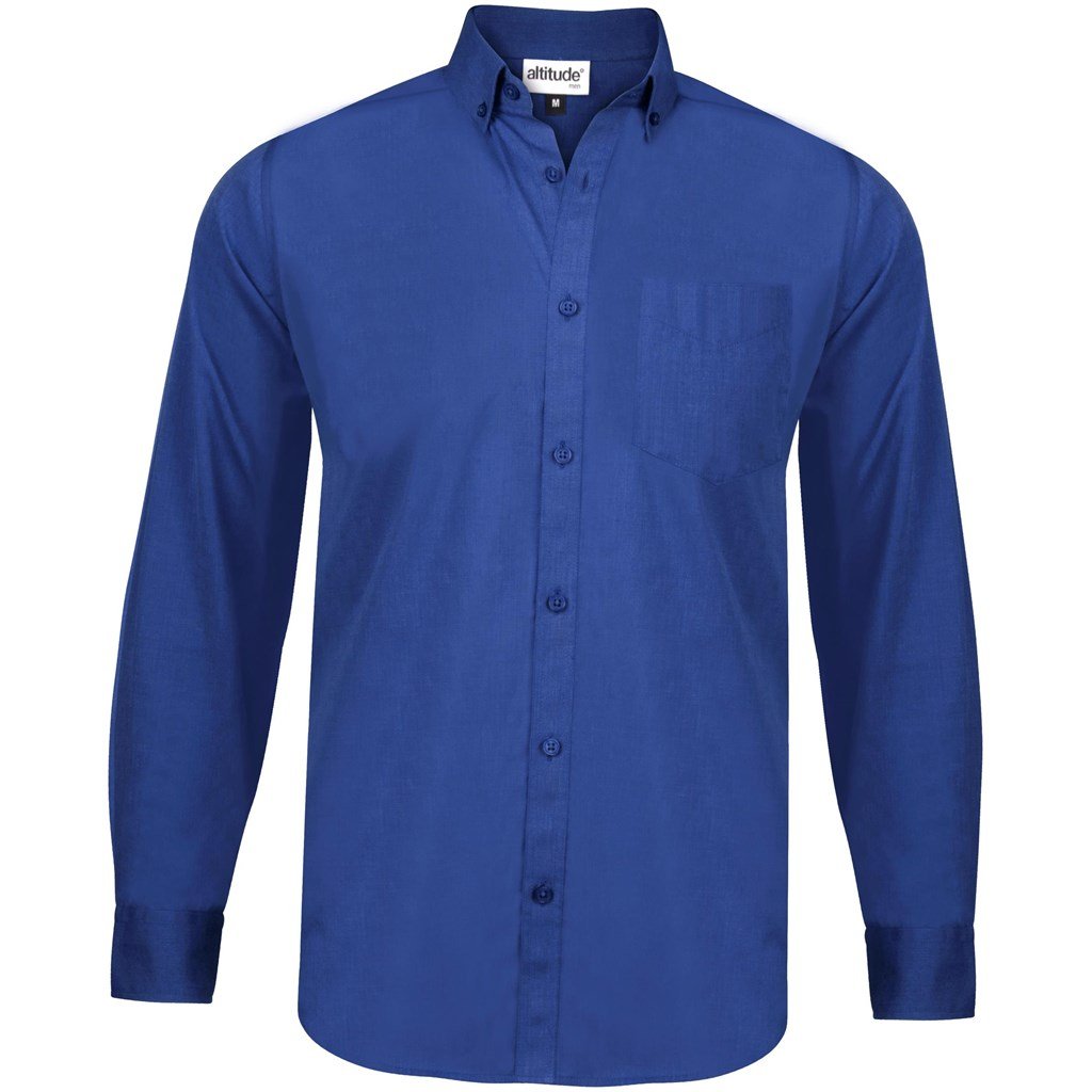 Mens Long Sleeve Viscount Shirt  - Royal Blue