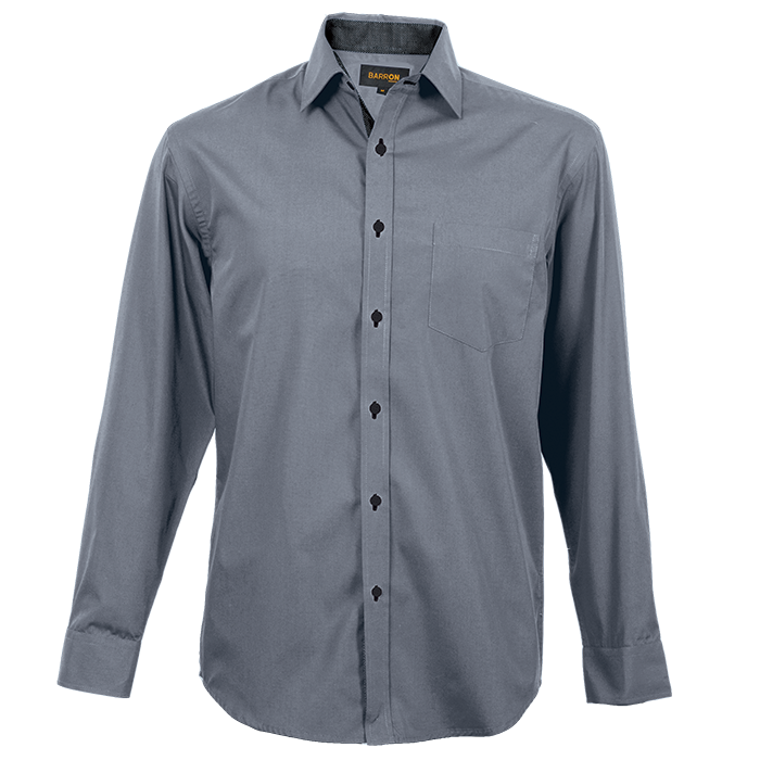Mens Saga Lounge Long Sleeve Grey / SML / Regular - Shirts-Corporate