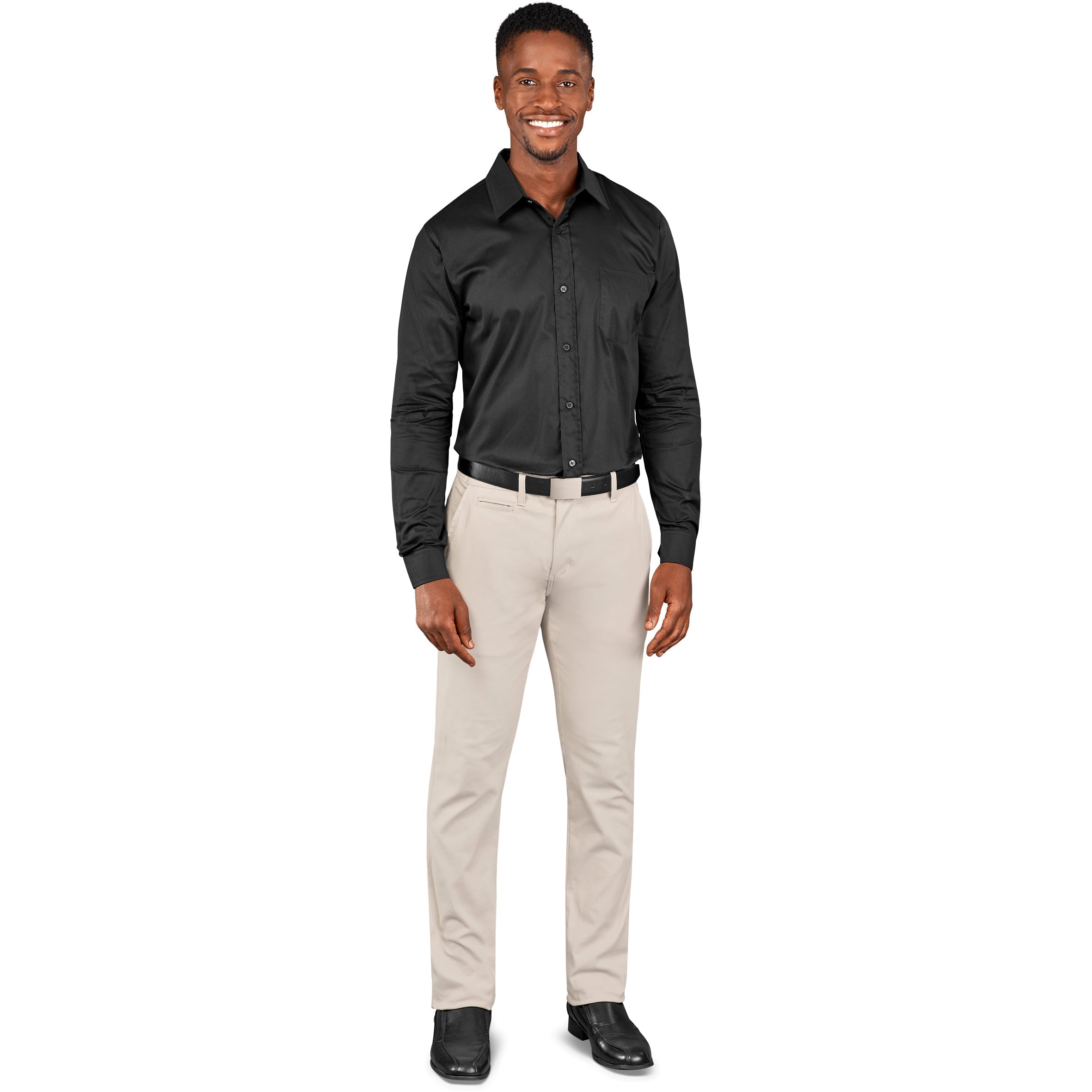 Mens Superb Stretch Chino Pants-28-Stone-ST