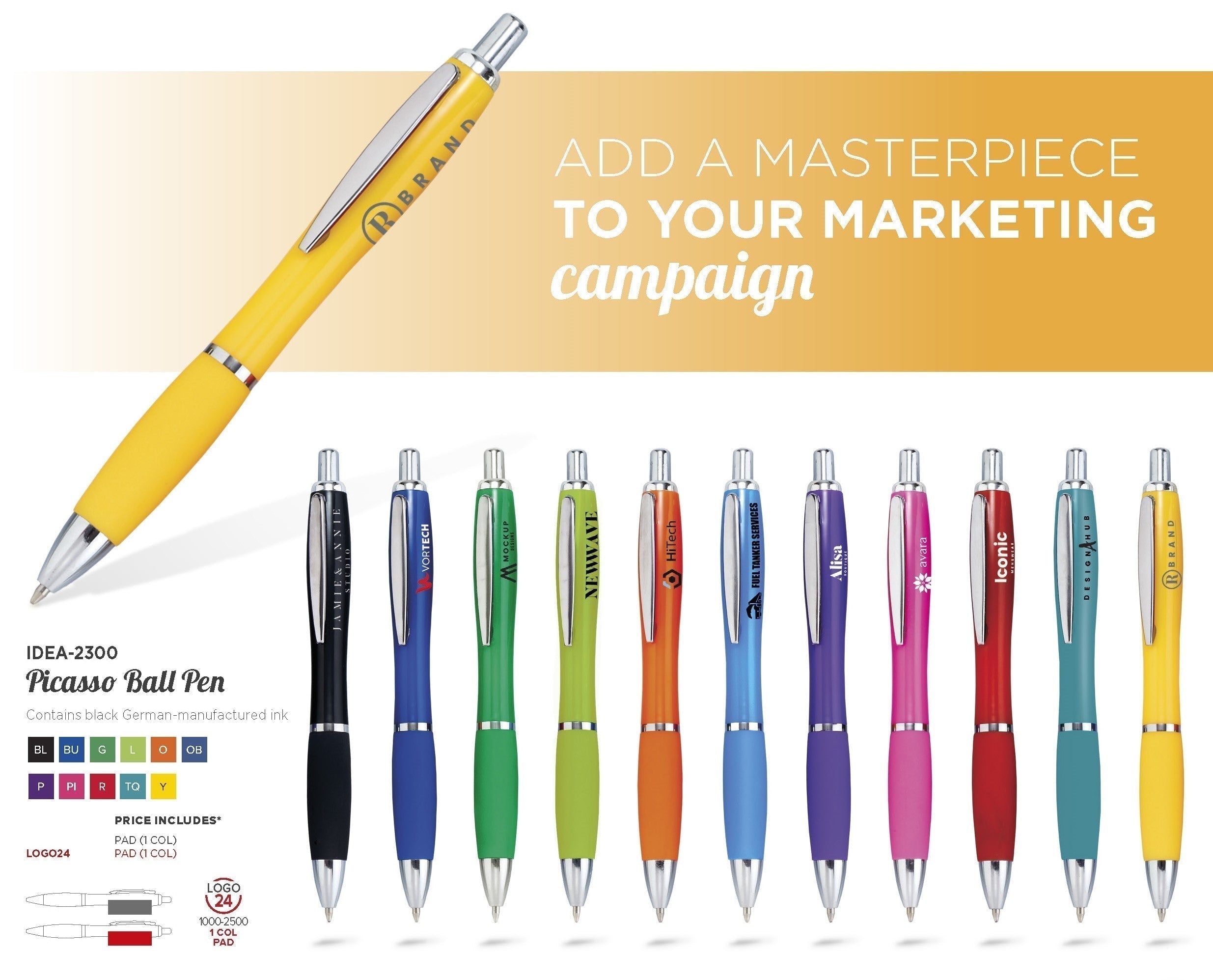 Picasso Ball Pen-Pens-Lime-L