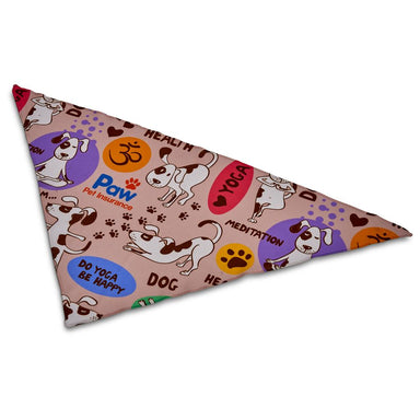 Pre-Production Sample Custom Bosco Large Polyester Dog Bandana L / SOLID WHITE - Pet Accessories