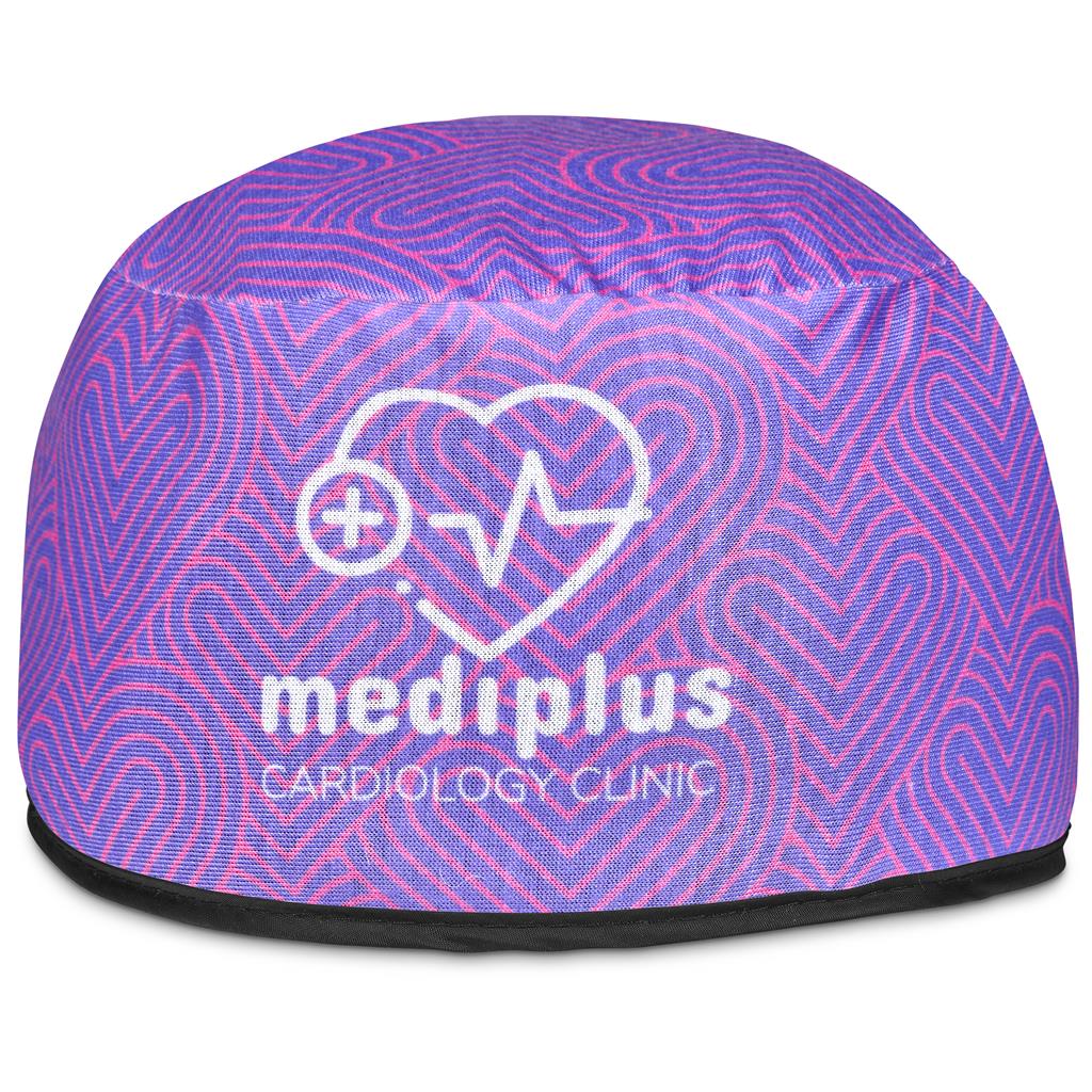 Pre-Production Sample Custom Halo Polyester Nurse Theatre Cap BLACK - Personal Care and Pamper Gifts