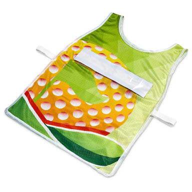Pre-Production Sample Custom Jackal Polyester Caddy Bib with PVC Name Sleeve SOLID WHITE - Sports and Fitness