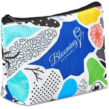 Pre-Production Sample Custom Leanne Recycled PET Stitch-Bond Midi Toiletry Bag BLACK - and Cosmetic Bags