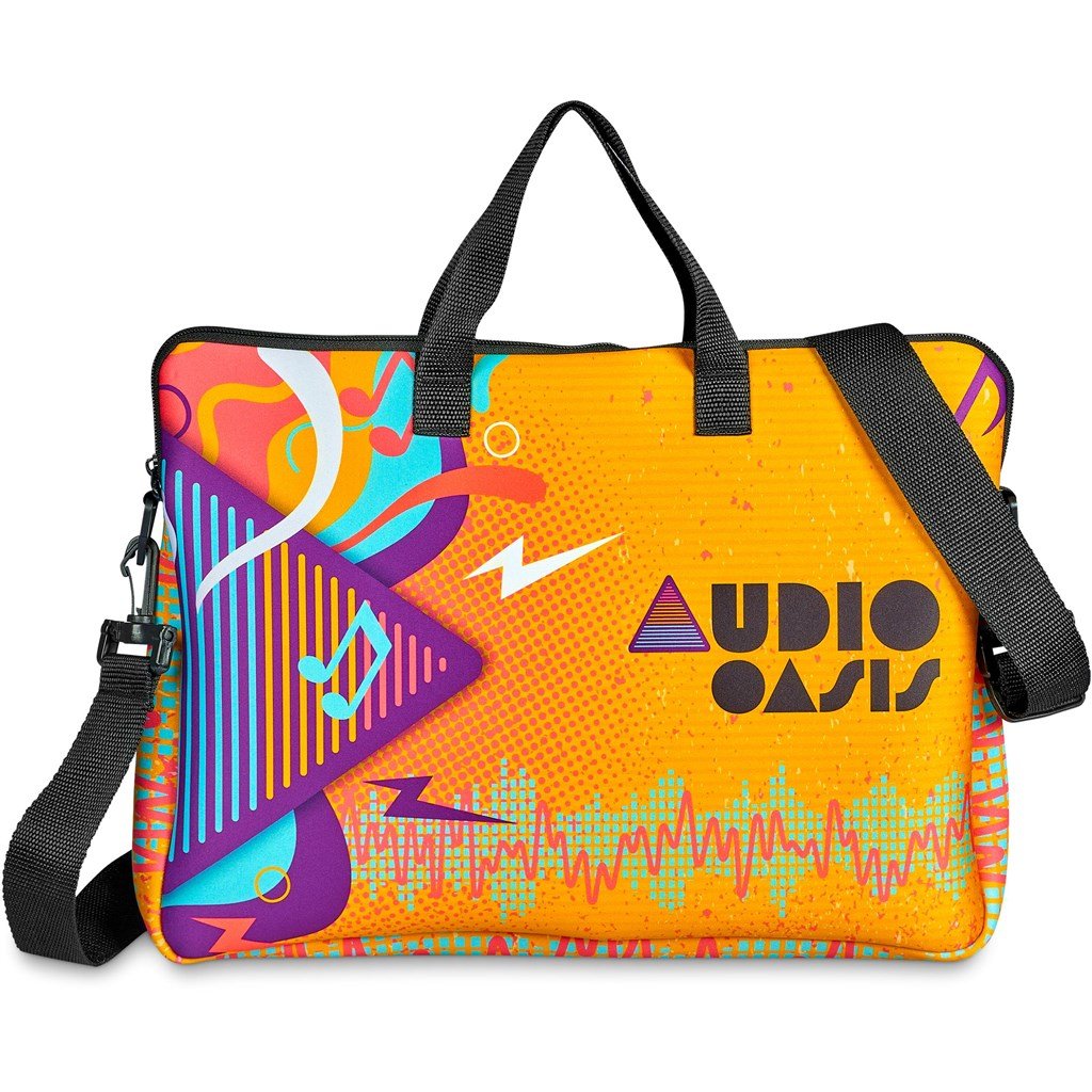 Pre-Production Sample Custom Neoprene 15.6-inch Nimbus Laptop Sleeve With Strap - Tech Sleeves