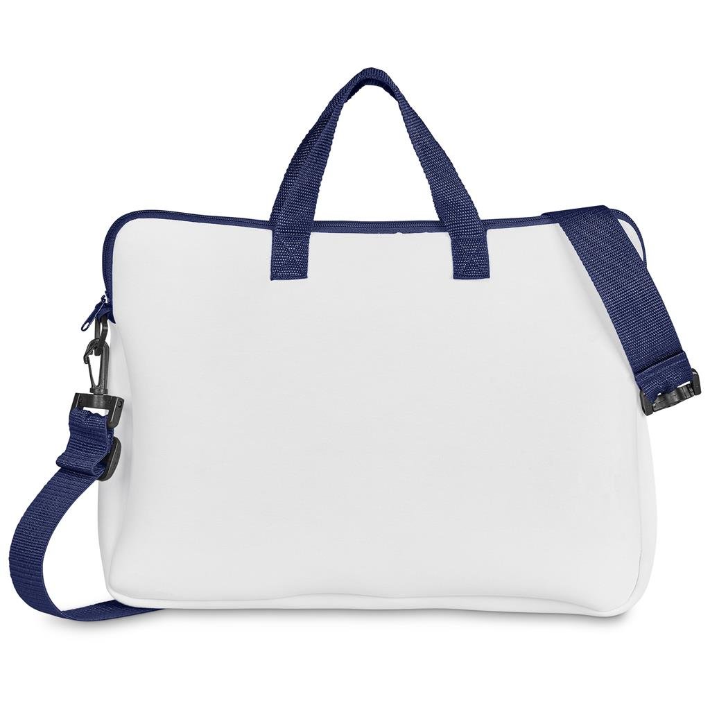 Pre-Production Sample Custom Neoprene 15.6-inch Nimbus Laptop Sleeve With Strap NAVY - Tech Sleeves
