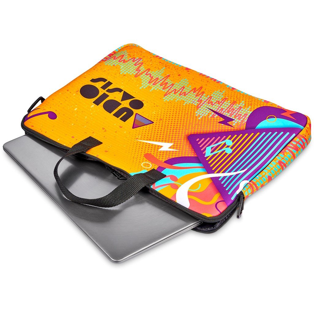 Pre-Production Sample Custom Neoprene 15.6-inch Nimbus Laptop Sleeve With Strap - Tech Sleeves