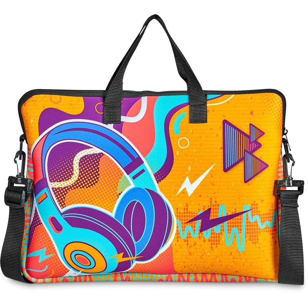 Pre-Production Sample Custom Neoprene 15.6-inch Nimbus Laptop Sleeve With Strap - Tech Sleeves